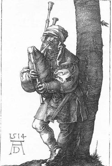 Albrecht Durer The Bagpiper oil painting image